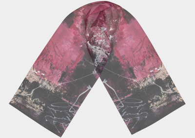 Wearable Art - Colourful Abstract Art printed scarf