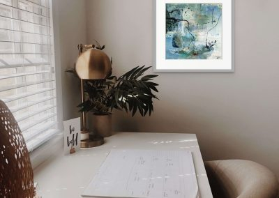 Lifestyle photo of print in modern room