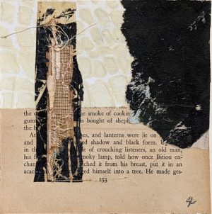 What we leave behind us #4 - abstract collage in neutral tones