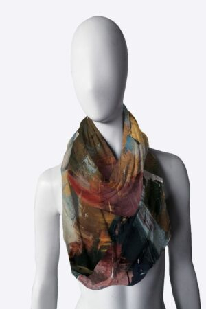 Colourful infinity scarf