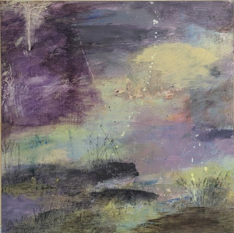 Summer storm A moody abstract landscape with strong purple tones